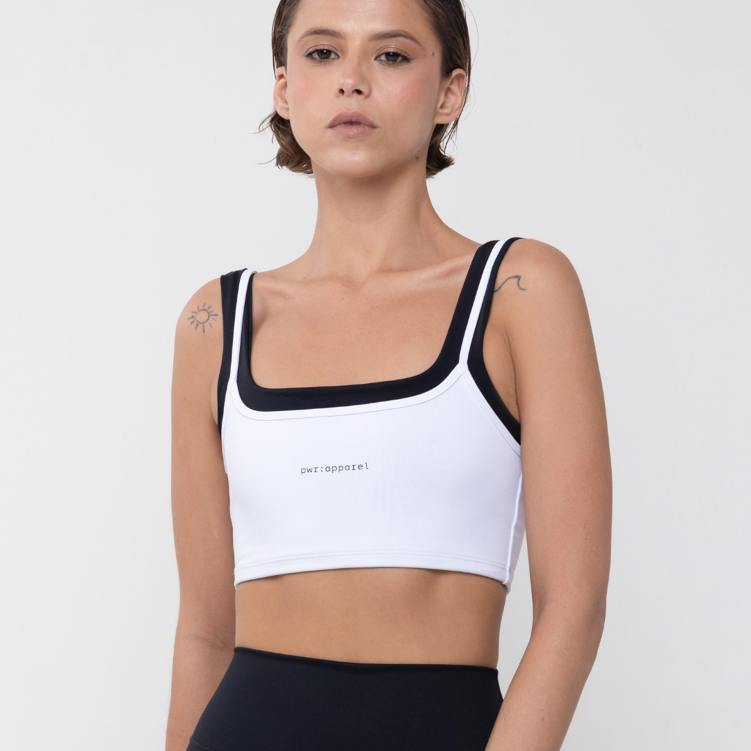 CONTRAST TOP WHITE